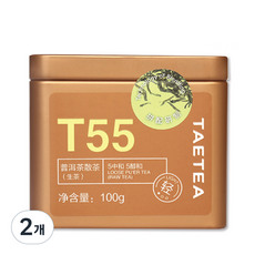 대익차 보이차 산차 T55 생차, 100g, 1개입, 2개