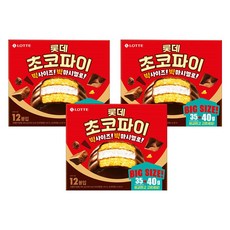 롯데웰푸드 초코파이 빅사이즈 12p, 480g, 3개