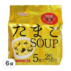 HOKO 寶幸 蛋花湯沖泡包, 獨立包裝方便攜帶，隨時隨地食用，快速沖泡的湯品, 32g, 6袋