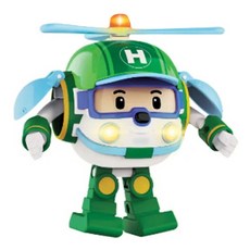ROI TOYS 聲光變形赫利, ROBOCAR POLI變形機器人玩具，超級豪華版, 1個