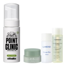 브로앤팁스 포인트 클리닉 남성청결제 50ml + 아모레퍼시픽기초화장품 3종, 1세트