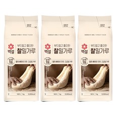 CJ BEKSUL 白雪 CJ The First製糖公司糯米粉, 1kg, 3個