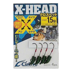 C'ultiva JH 86 X HEAD 彈頭型汲鉤頭, 汲頭鉤 子彈型 鉛頭鉤, 1.5g, 4個, 1組