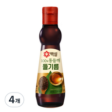 백설 100% 통들깨 들기름, 320ml, 4개