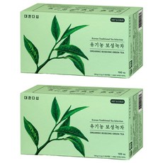 대한다업 유기농 보성녹차, 1.2g, 2개, 100개입