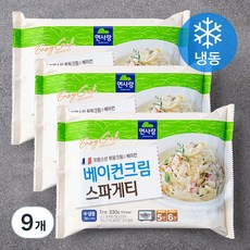 면사랑 베이컨크림 스파게티 1인분 (냉동), 330g, 9개