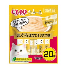 이나바 고양이 챠오 츄르 20P, 참치 + 가리비 혼합맛 14g 20P (SC-483), 1개