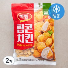 하림 팝콘치킨 (냉동), 1200g, 2개