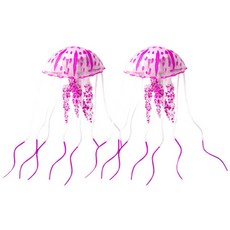 아쿠아비 수족관 인조 해파리 장식 핑크 2p 세트, 1세트
