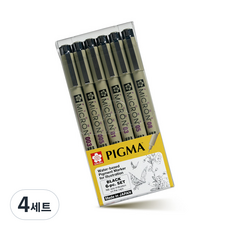 PIGMA 사쿠라 마이크론 블랙라벨볼펜 6p 세트