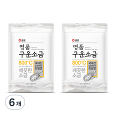 샘표 명품 구운소금 파우치, 500g, 6개