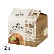 老鍋米粉 湯米粉，香菇肉燥風味，1人份 x 4入裝，純米米粉, 60g, 4包, 2袋