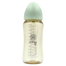 Simba 小獅王辛巴 蘊蜜鉑金PPSU寬口防脹氣奶瓶 全齡適用, 綠沐, 360ml, 1個