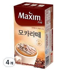 맥심 카페 모카라떼 커피믹스, 13.2g, 10개입, 4개