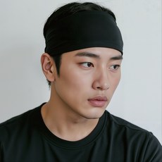 헨센 스포츠 쿨 땀흡수 헤어밴드, 블랙, 5개