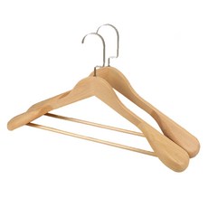 포테가르 고급 우드 둥근막대 옷걸이, 원목, 2개
