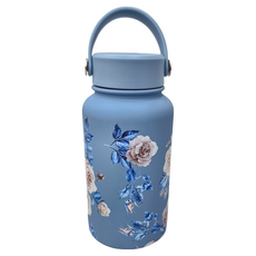 高質感手提式水壺 650ML 霧面藍 D款，內膽304不鏽鋼，保溫6-12小時, 霧霾藍, 1個