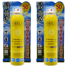 SHILLS 舒兒絲 很耐曬超清爽舒緩美白防曬冰鎮噴霧 SPF50+ ★★★, 180ml, 2瓶
