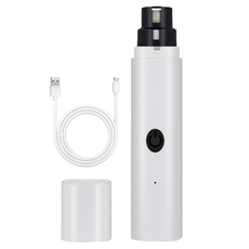 寵物電動磨甲器, 適合大小貓犬, 多端窗口設計, 指甲照明燈, 帶燈白, 1個