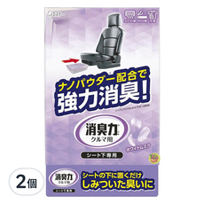 車用消臭劑 車坐墊下用 白色麝香300g 2個入,有效去除車內異味,保持空氣清新,適用於各種車型, 300g, 2個