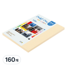 종이문화 프린트프로 칼라복사지 120g No 02 아이보리, A4, 160개