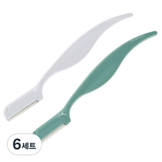 fmgt 데일리 뷰티툴즈 눈썹 수정칼 1단 2p, 혼합색상, 6세트
