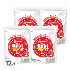 하림펫푸드 더리얼 슬림 고양이 간식, 70g, 12개, 닭가슴살맛