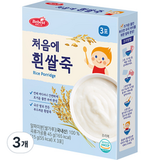 베베스트 처음에 흰쌀죽 3p, 3개, 45g - 키즈죽