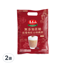 馬玉山 無添加蔗糖紅藜麥紅豆核桃飲, 高鐵, 膳食纖維, 30g, 12包, 2袋