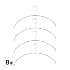 마와 논슬립 옷걸이 이코노믹라이트 40PT, 실버, 8개