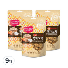 하림펫푸드 밥이보약 건강쿠키 강아지 간식, 귀리(눈이반짝), 120g, 9개