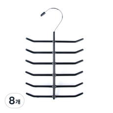 논슬립 코팅 넥타이걸이, 검정, 8개