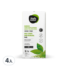 body natur 蜜蠟除毛貼片 手腳用, 16片, 4盒