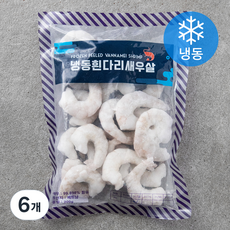 흰다리 새우살 (냉동), 200g(특대), 6개