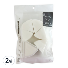 solone 面面俱到上妝粉撲 6個扇形 2袋 (共12個) ,全新材質, 乾濕兩用, 扇形