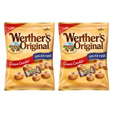 Werther's Original 奶油太妃糖 無糖款, 2袋, 70g
