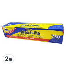 Kirkland 科克蘭 stretch-tite 保鮮膜, 750平方英尺, 特殊滑刀設計, 不含雙酚A, 2捲