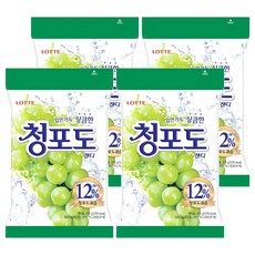 롯데웰푸드 청포도 캔디, 323g, 4개