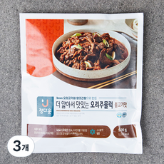 정다운 더 얇아서 맛있는 오리주물럭 불고기맛, 3개, 500g