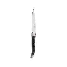 Utopia Laguiole三鉚接牛排刀, 420/430不鏽鋼黑色合成木柄, 23cm, 銀色, 1支