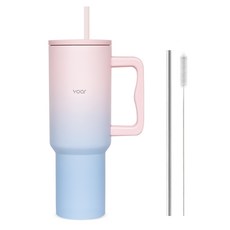 보아르 투웨이 대용량 손잡이 스텐 보온 보냉 텀블러, 레인보우, 1.18L, 1개 레인보우, 1개, 1.18L
