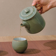 素雅壺 哥窯 深線 470ml, 1個