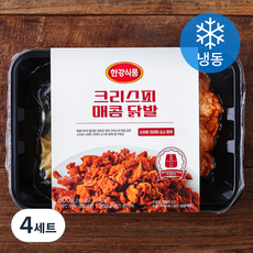 한강식품 크리스피 매콤 닭발 300g + 스위트 크리미 소스 50g 세트 (냉동), 4세트