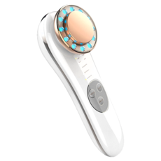 Panatec 沛莉緹 彈力彩光溫熱緊致美容儀 K-345, 紅藍彈力彩光 溫熱按摩 USB充電 深層清潔 導入按摩儀