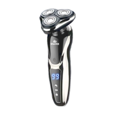 6D SHAVER USB充電三合一電動刮鬍刀, 一機三用 配備多刀頭, LED電量顯示, 雙環刀網, 1個