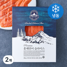 화이트베어 프리미엄 훈제 연어 슬라이스 (냉동), 2개, 200g