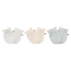 fisher-price 費雪 嬰兒防抓手套組，新生兒必備，柔軟棉質，鬆緊帶固定, 7.7*11cm, 白色+ 奶油色+淺綠色, 1組