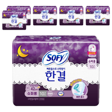 SOFY 蘇菲 Hangyol瞬吸清爽蝶翼型夜用衛生棉, 超長夜用型(42cm), 10片, 6包