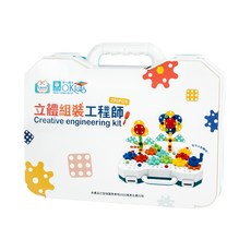 OKids 博士積木 立體組裝工程師 295pcs, 創造力與手眼腦統合協調, 1盒