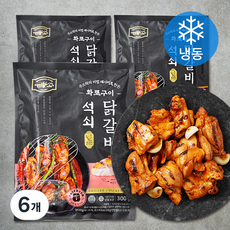 쿠즈락앳홈 석쇠닭갈비 화로구이 (냉동), 300g, 6개